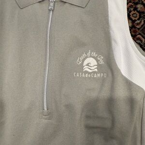 Ralph Lauren Casa de Campo Gray and White Golf Polo